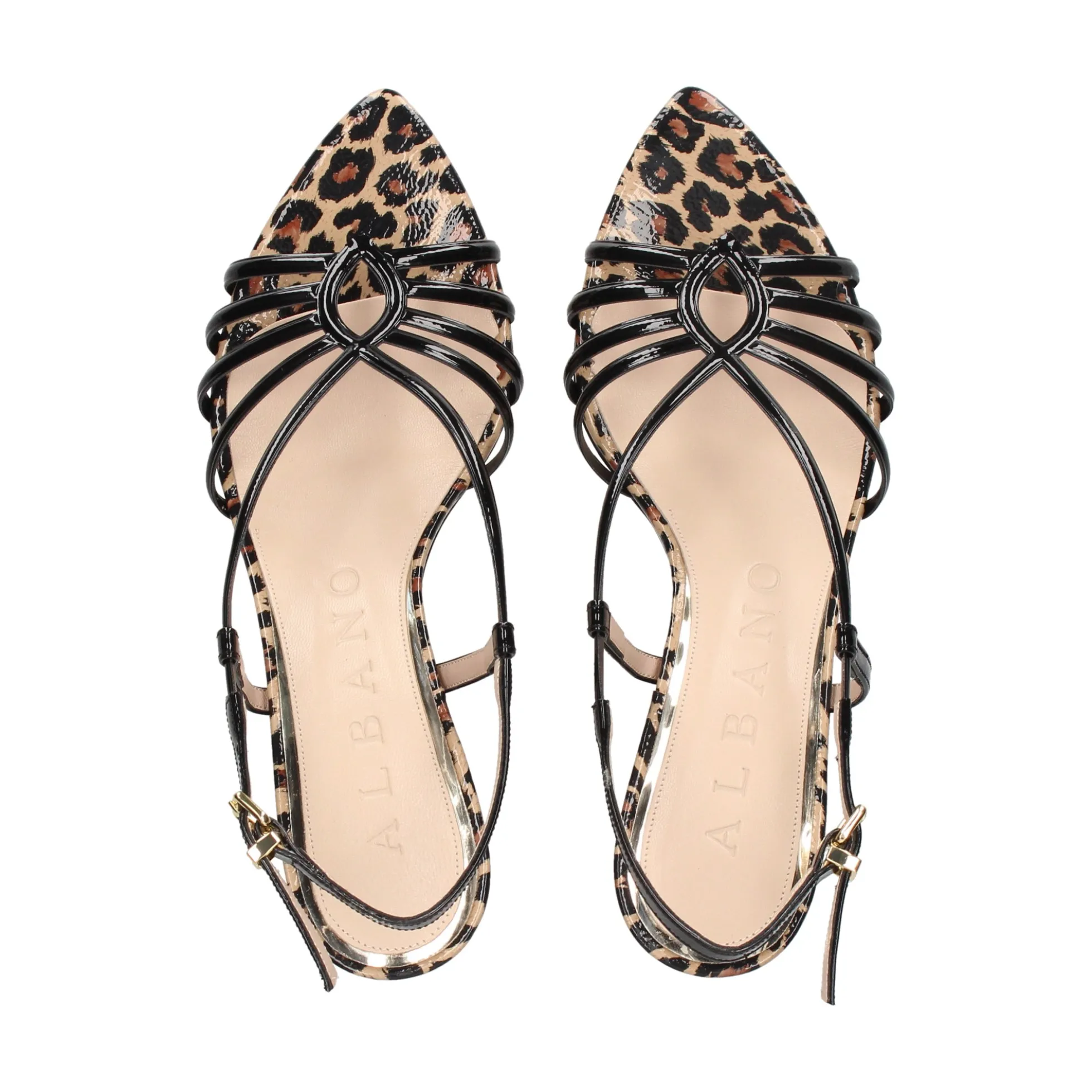ALBANO Sandalias con tacón de Mujer 5344 / 17 NEGRO/LEOPARDO