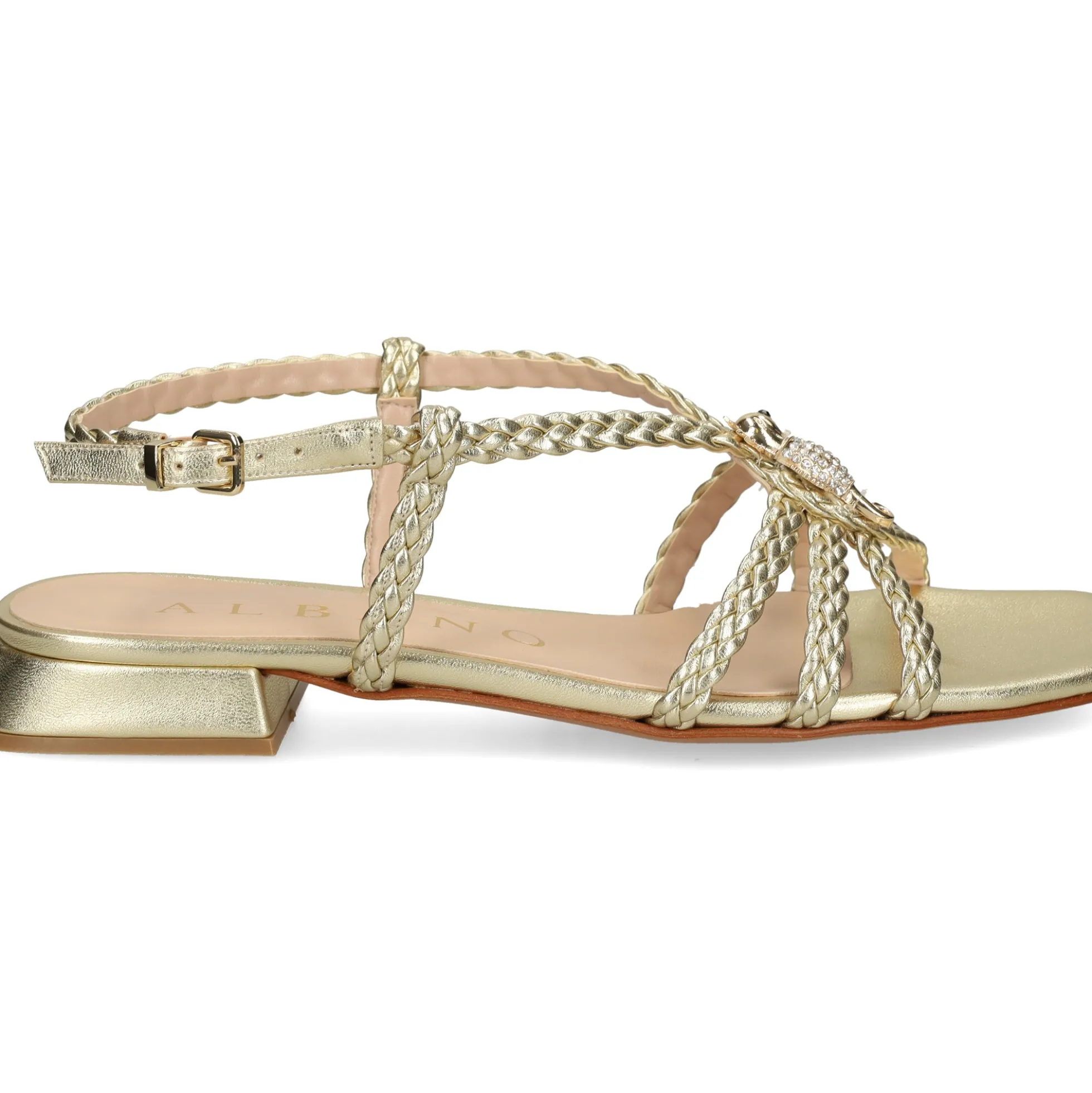 ALBANO Sandalias planas de Mujer 5623 PLATINO