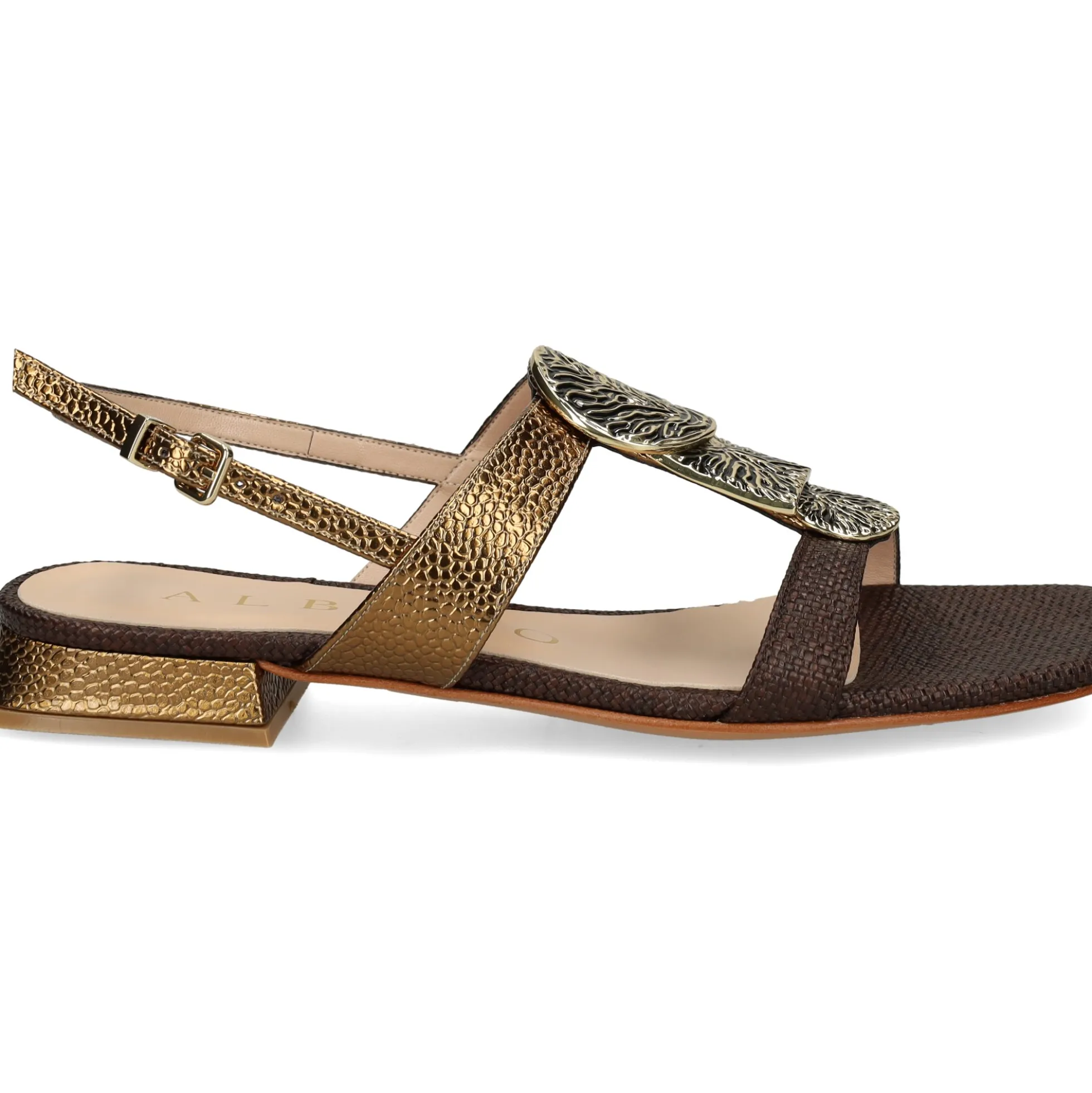ALBANO Sandalias planas de Mujer 5532 BRONZO+T.MORO