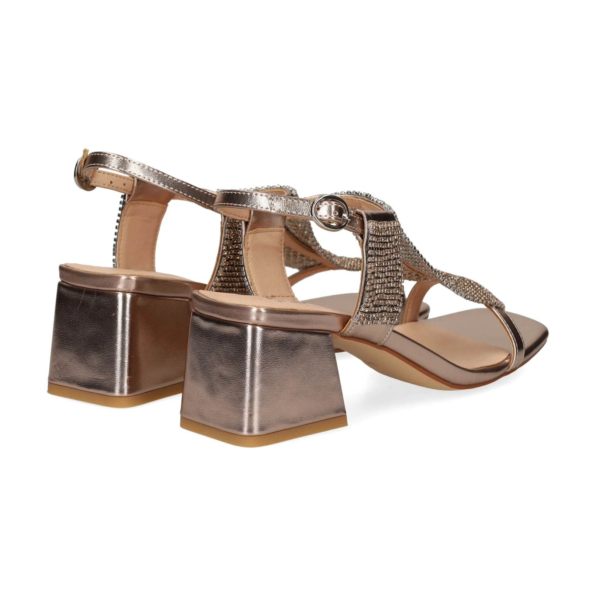 ALMA BLUE Sandalias con tacón de Mujer V24AB2033 BRONCE