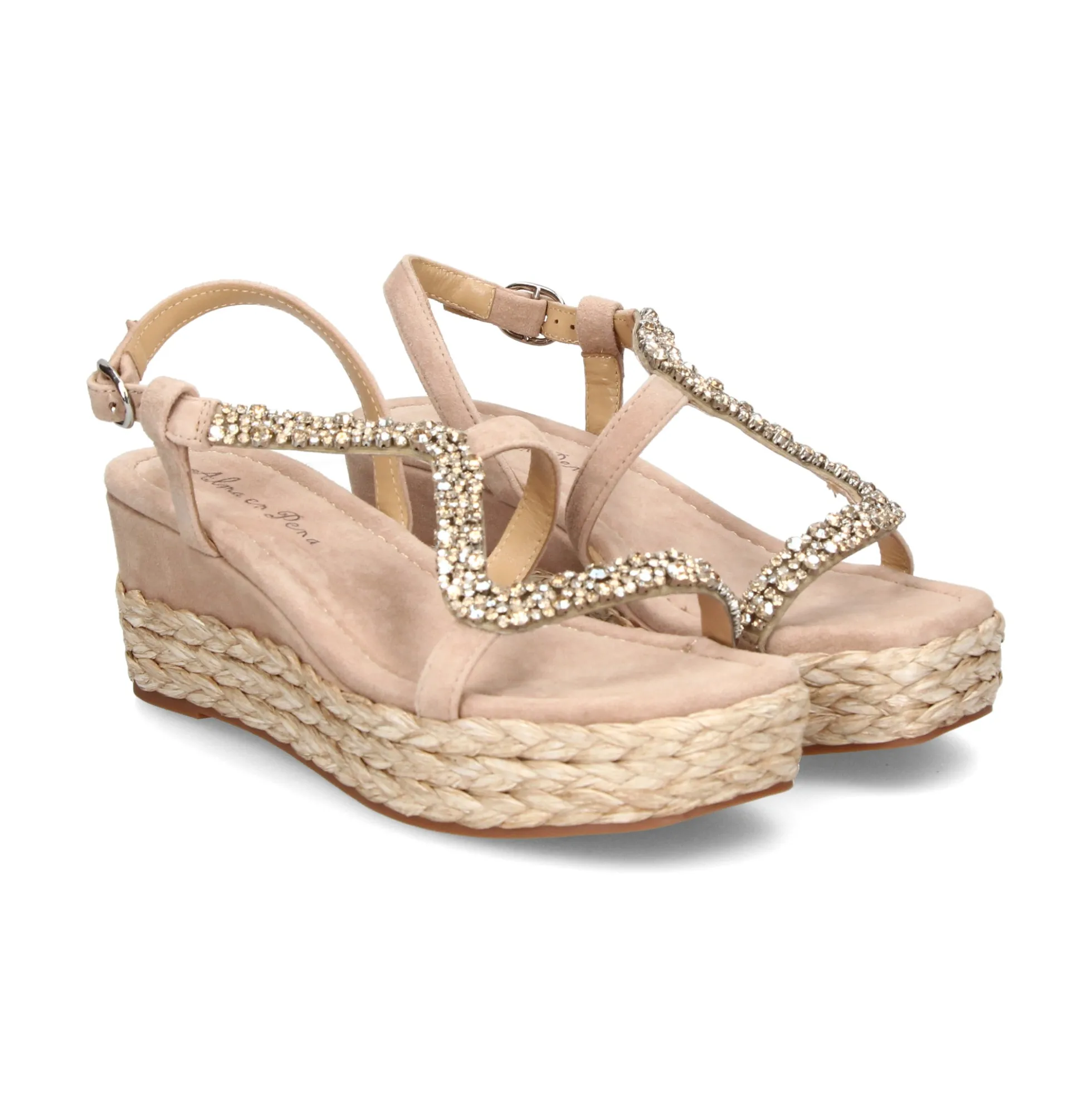 ALMA EN PENA Sandalias cuña de Mujer 572 VISON