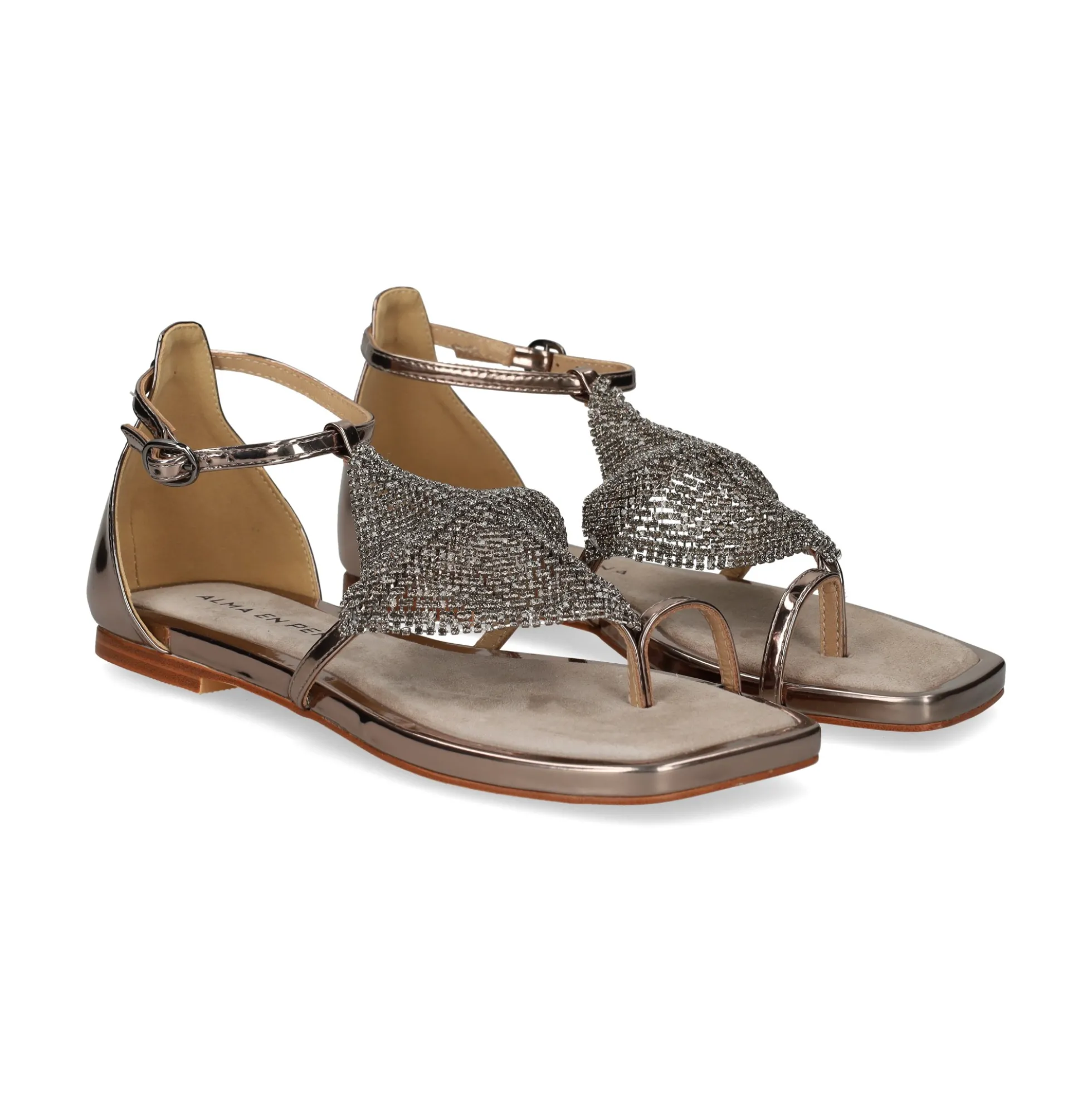 ALMA EN PENA Sandalias planas de Mujer V251920 PEWTER