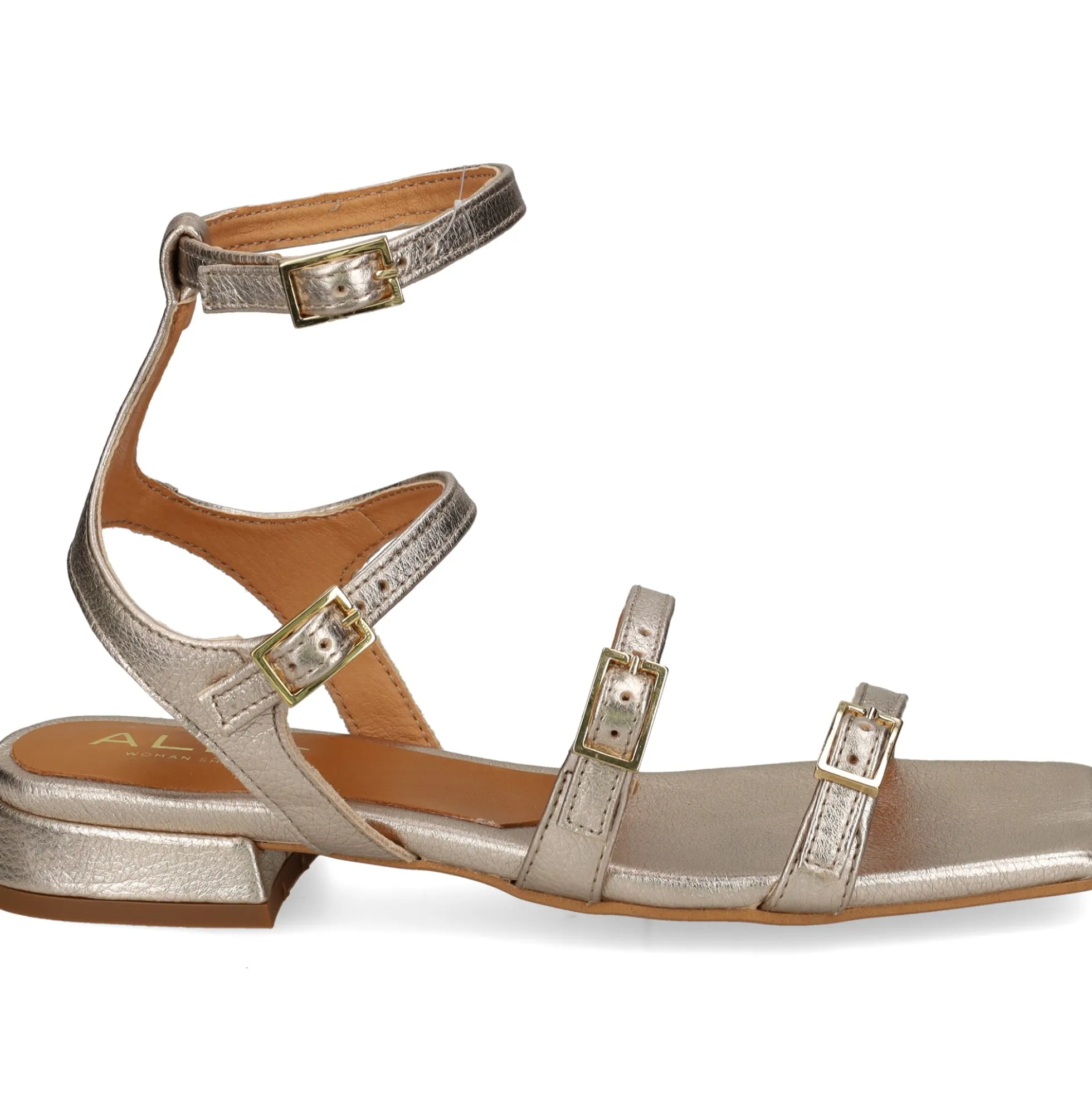 ALPE Sandalias planas de Mujer 514341 PLATINO
