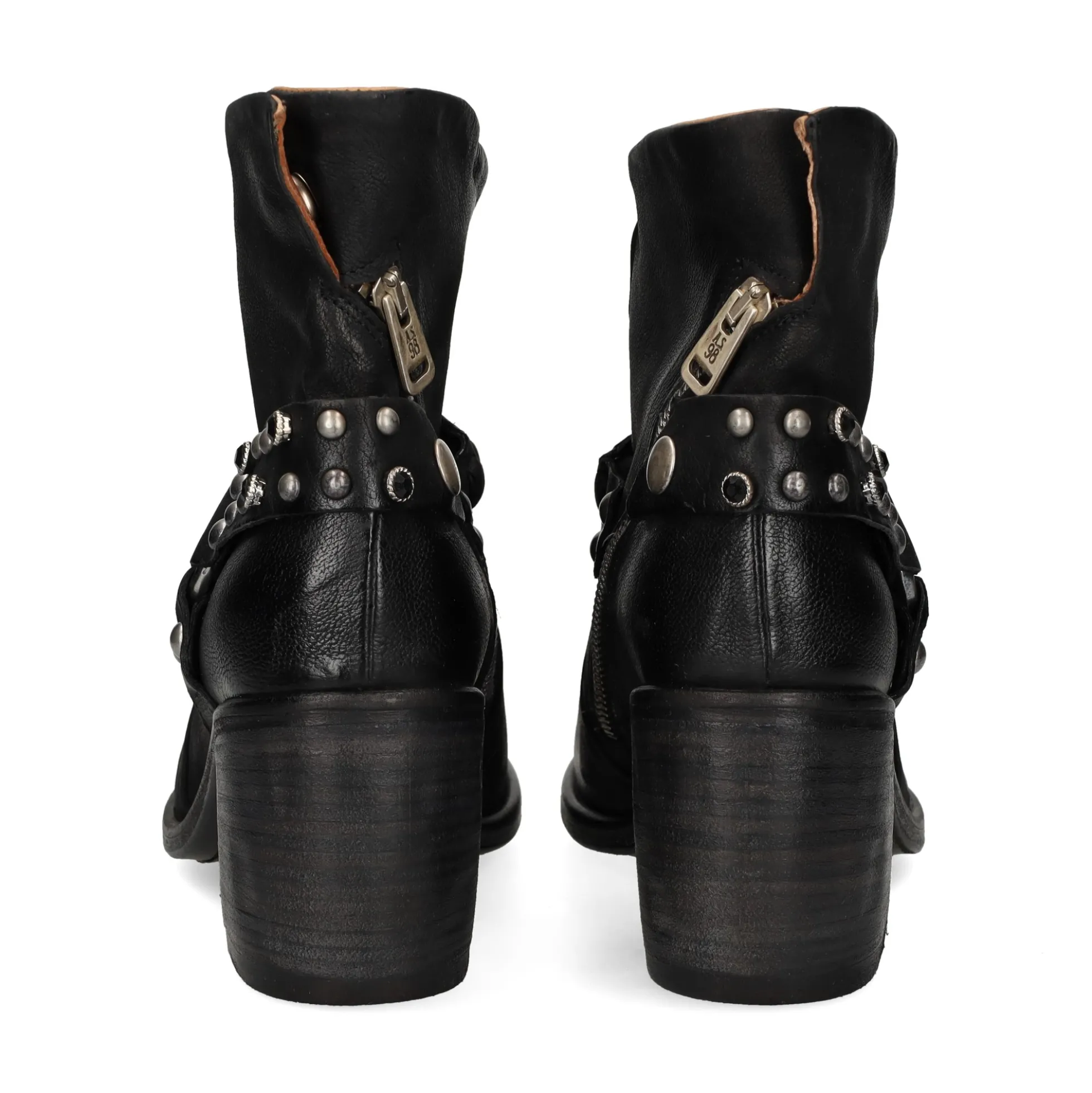 A.S.98 Botines con tacón de Mujer B82206 NEGRO