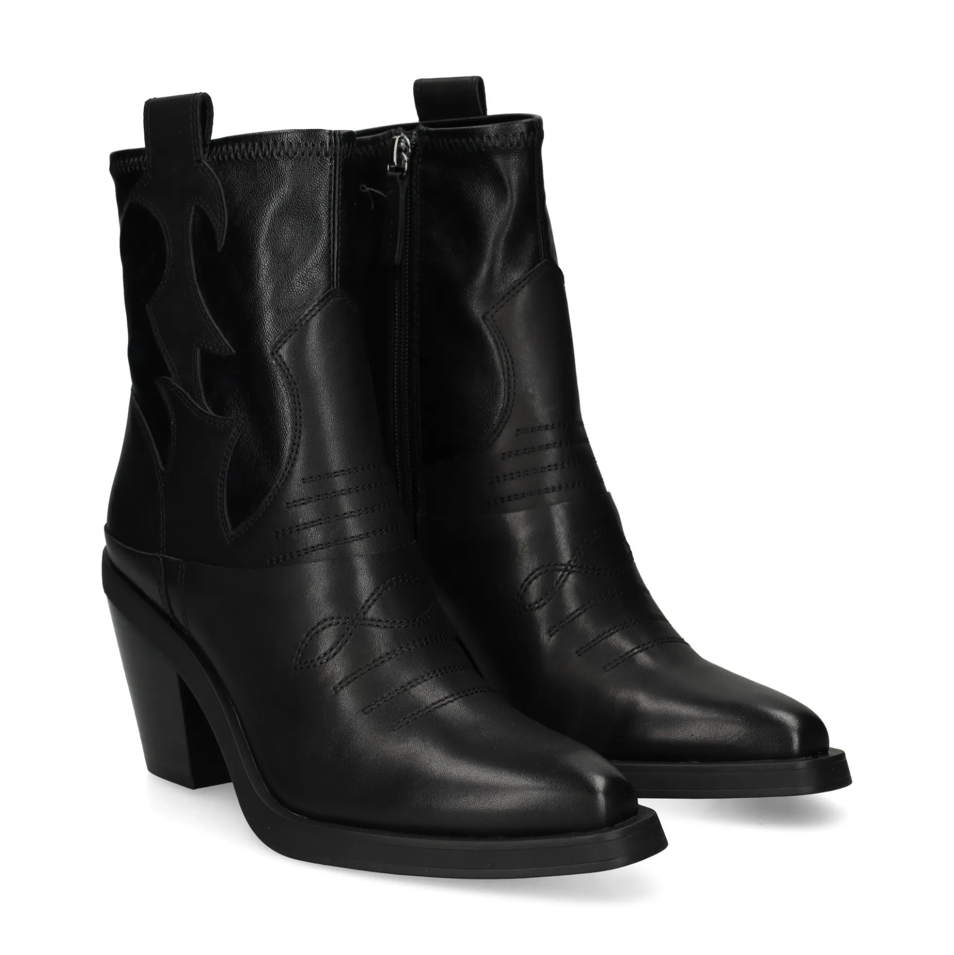 ASH Botines con tacón de Mujer JAGGER 001 NEGRO