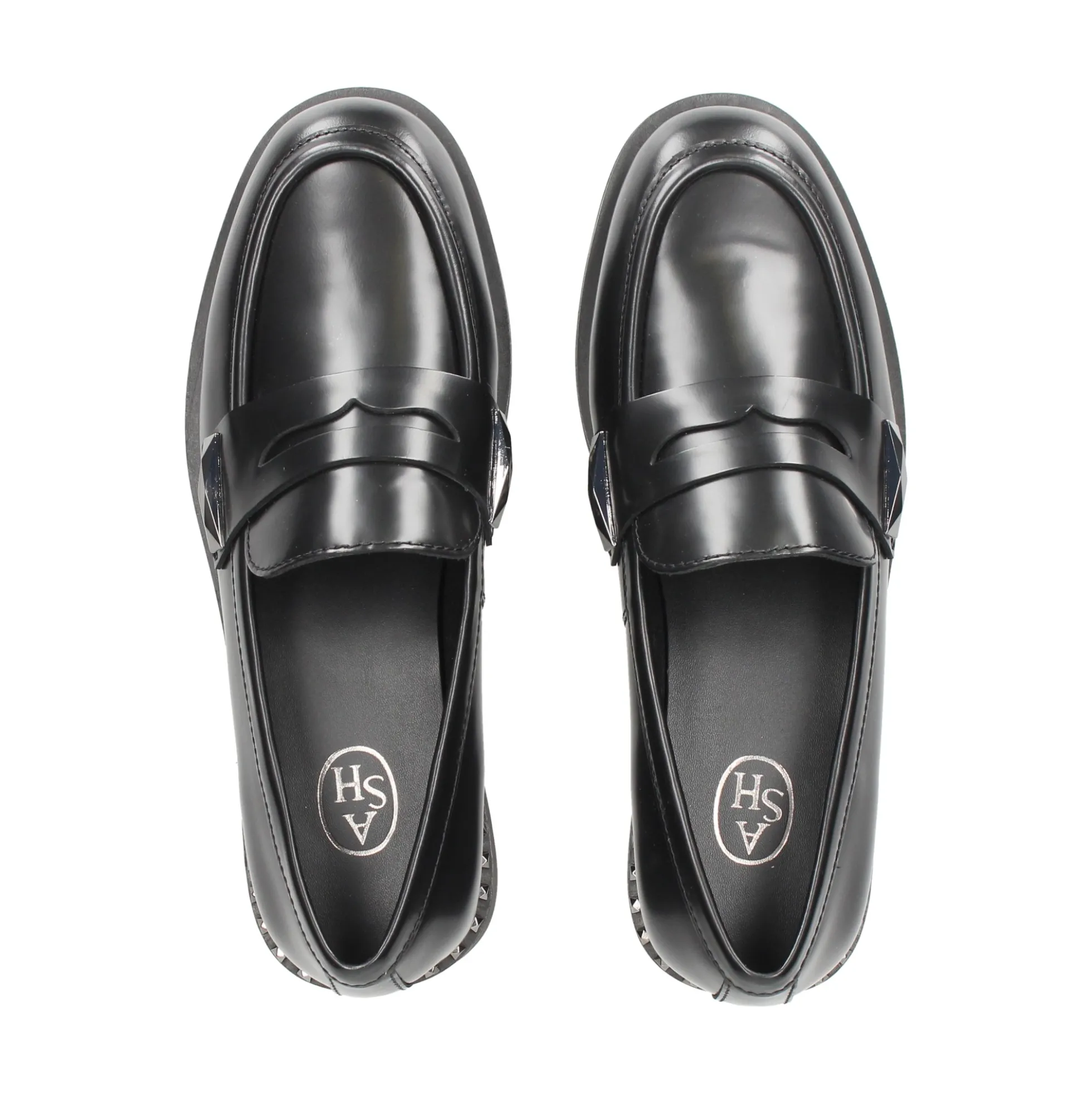 ASH Mocasines de Mujer WHISPER STUDS 001 NEGRO