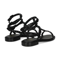 ASH Sandalias planas de Mujer PLAY BIS 006 NEGRO