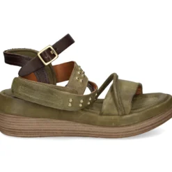 A.S.98 Sandalias con plataforma de Mujer C02001 0002 GREEN+TDM