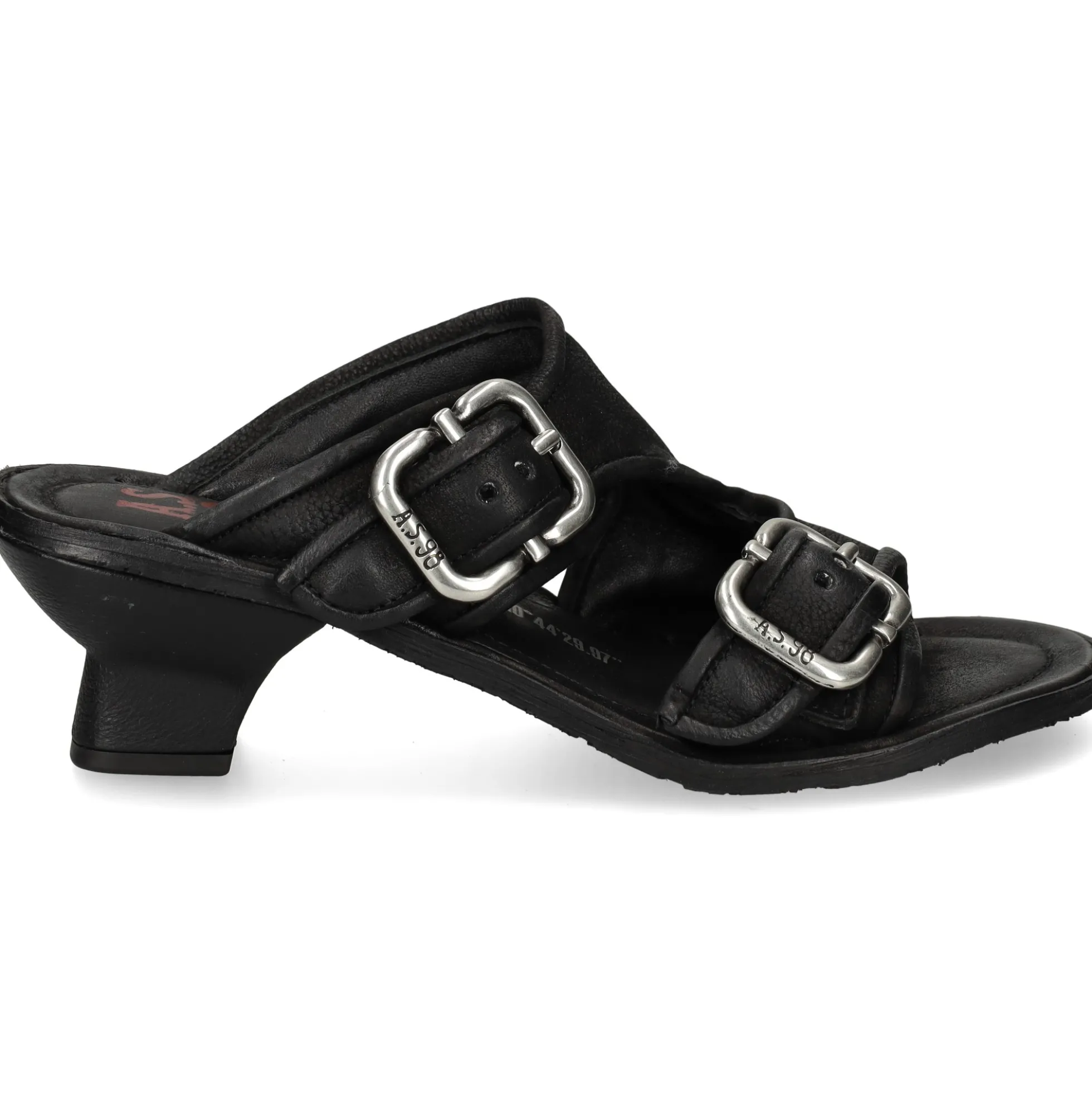 A.S.98 Sandalias con tacón de Mujer C03007 6002 NEGRO