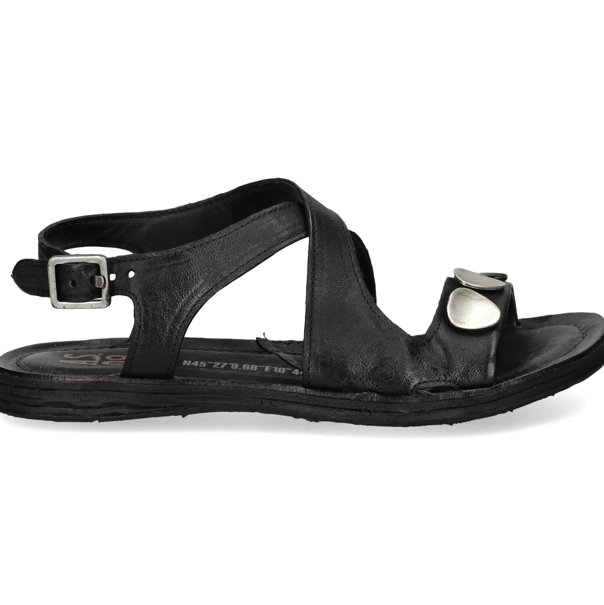 A.S.98 Sandalias planas de Mujer A16059 6002 NEGRO