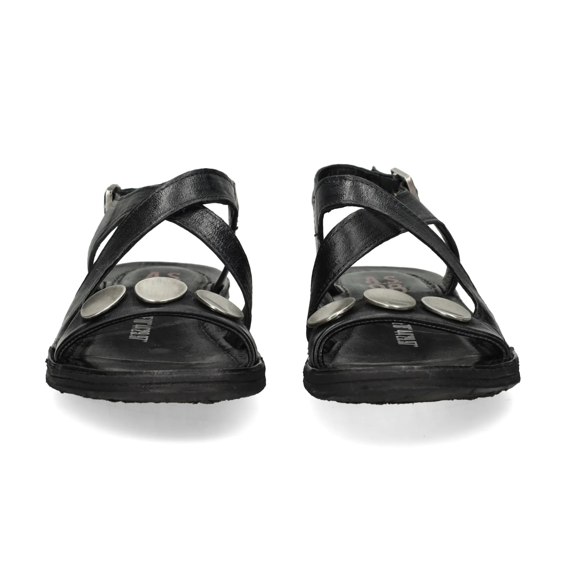 A.S.98 Sandalias planas de Mujer A16059 6002 NEGRO