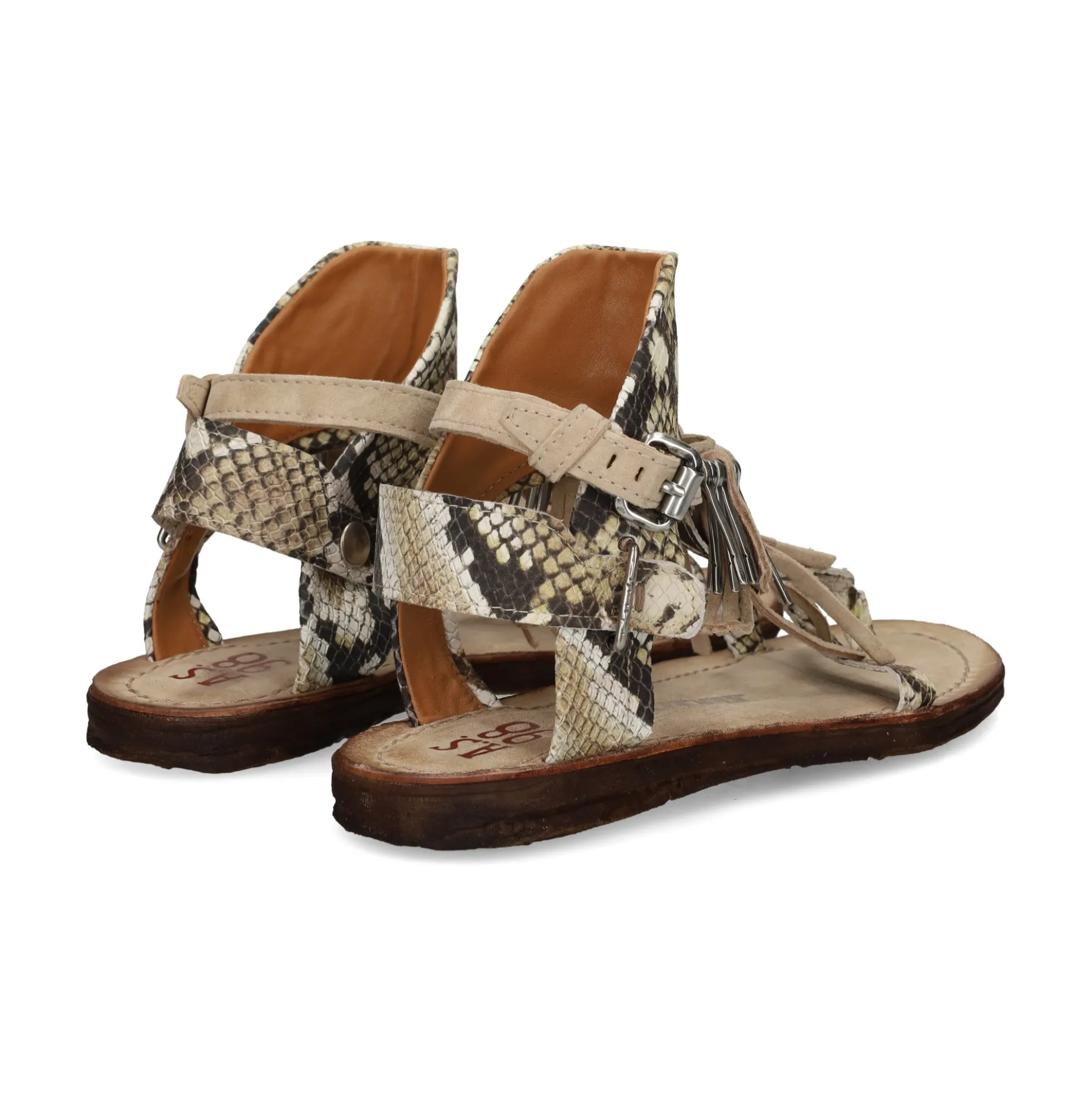 A.S.98 Sandalias planas de Mujer A16076 0001 BEIGE