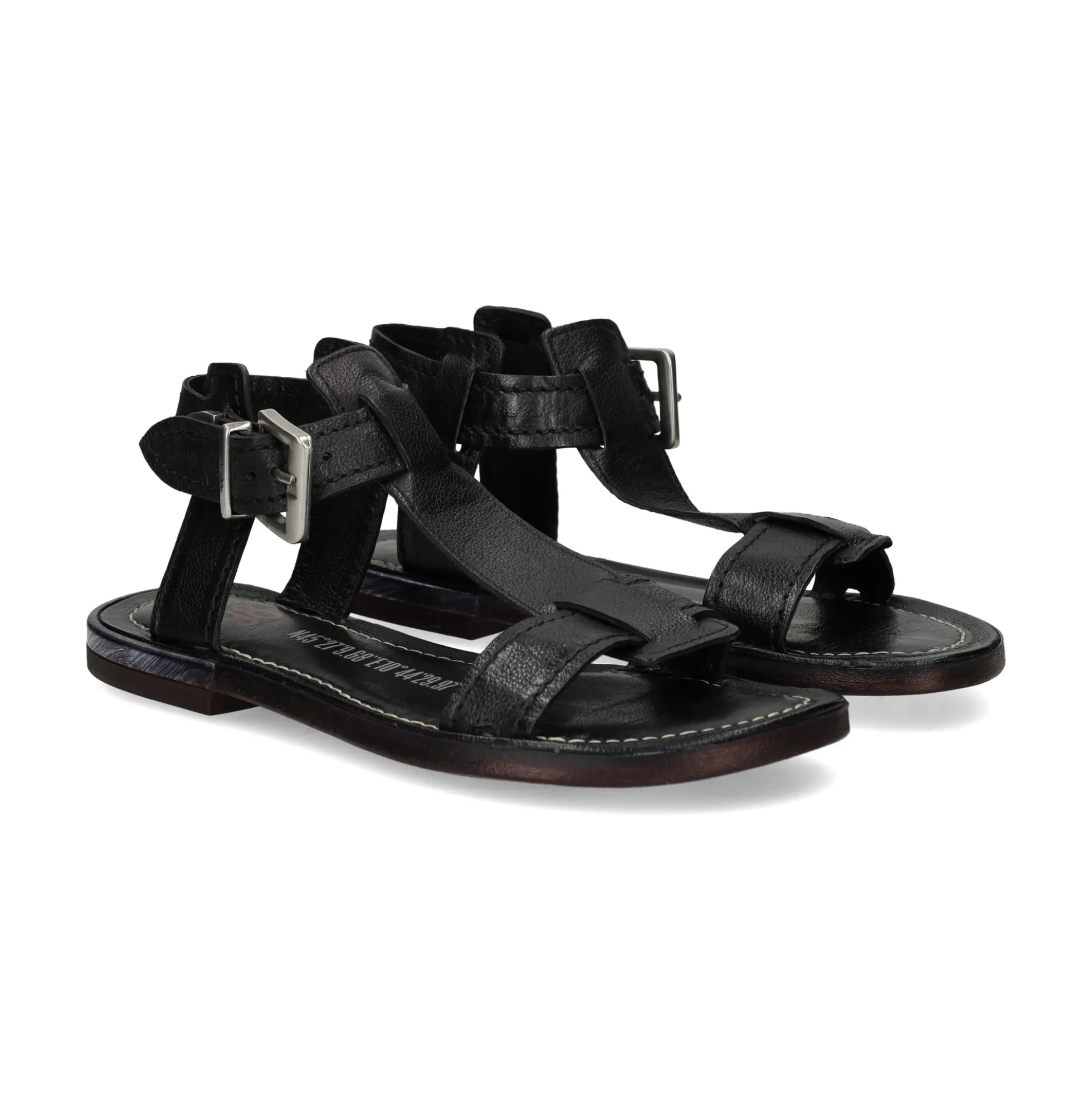 A.S.98 Sandalias planas de Mujer B94006 6002 NEGRO