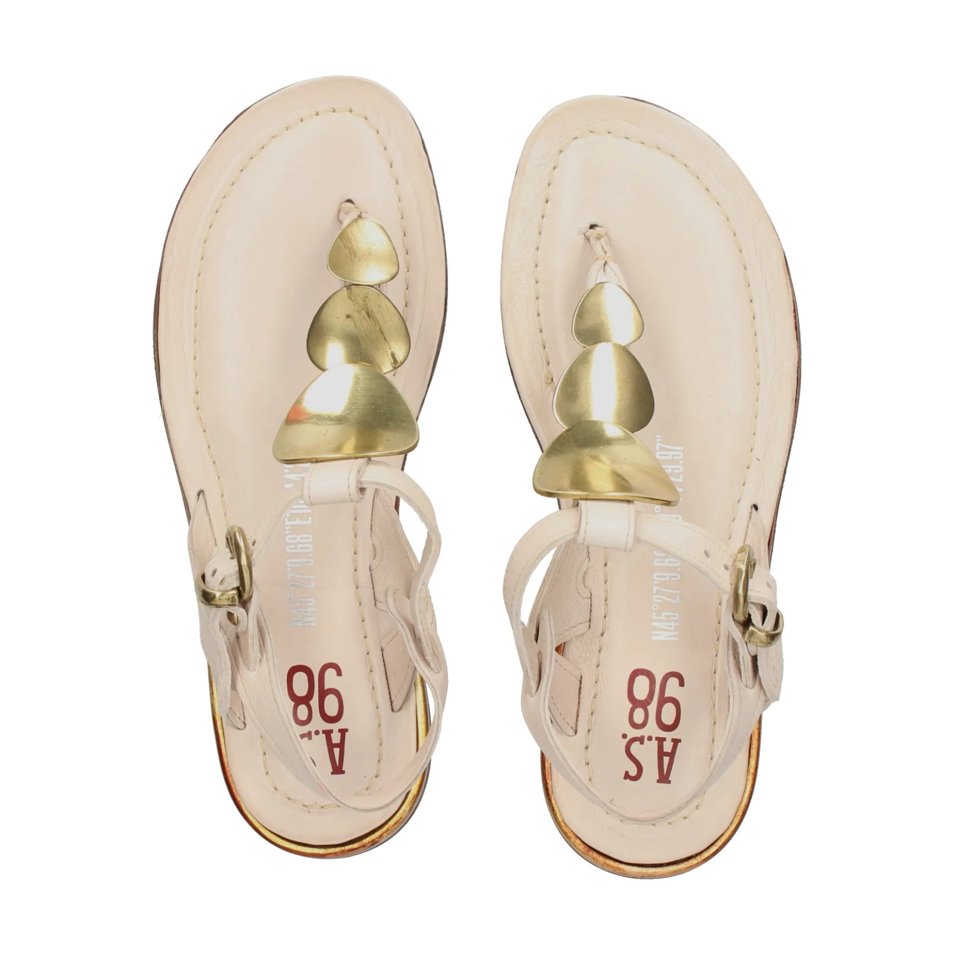 A.S.98 Sandalias planas de Mujer B94004 6572 SILK