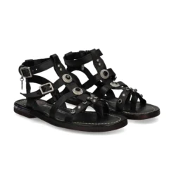 A.S.98 Sandalias planas de Mujer B94002 6002 NEGRO