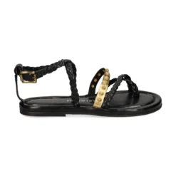 A.S.98 Sandalias planas de Mujer B74006 101 0001 NERO+O
