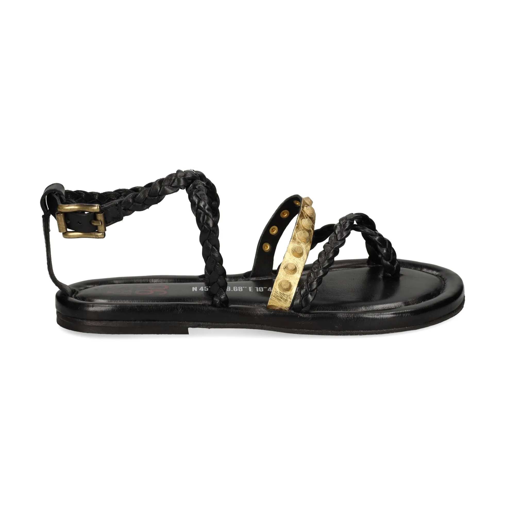 A.S.98 Sandalias planas de Mujer B74006 101 0001 NERO+O