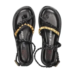 A.S.98 Sandalias planas de Mujer B74006 101 0001 NERO+O