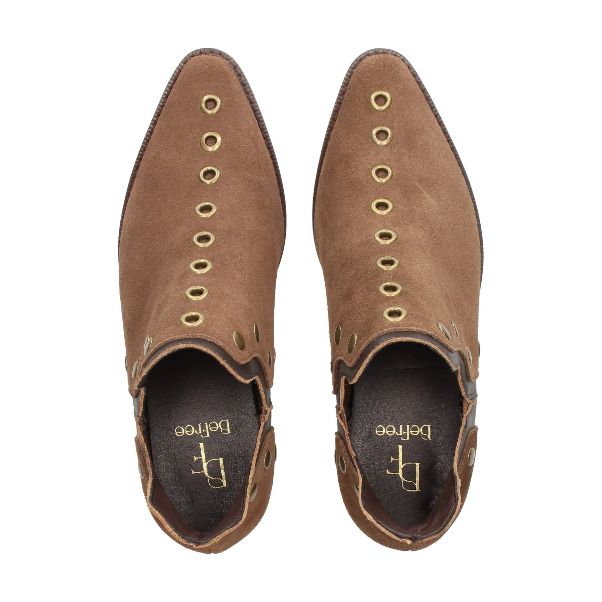 BEFREE Botines planos de Mujer MILAN-01 MARRON