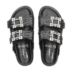 BEFREE Sandalias planas de Mujer VICKY-271 NEGRO