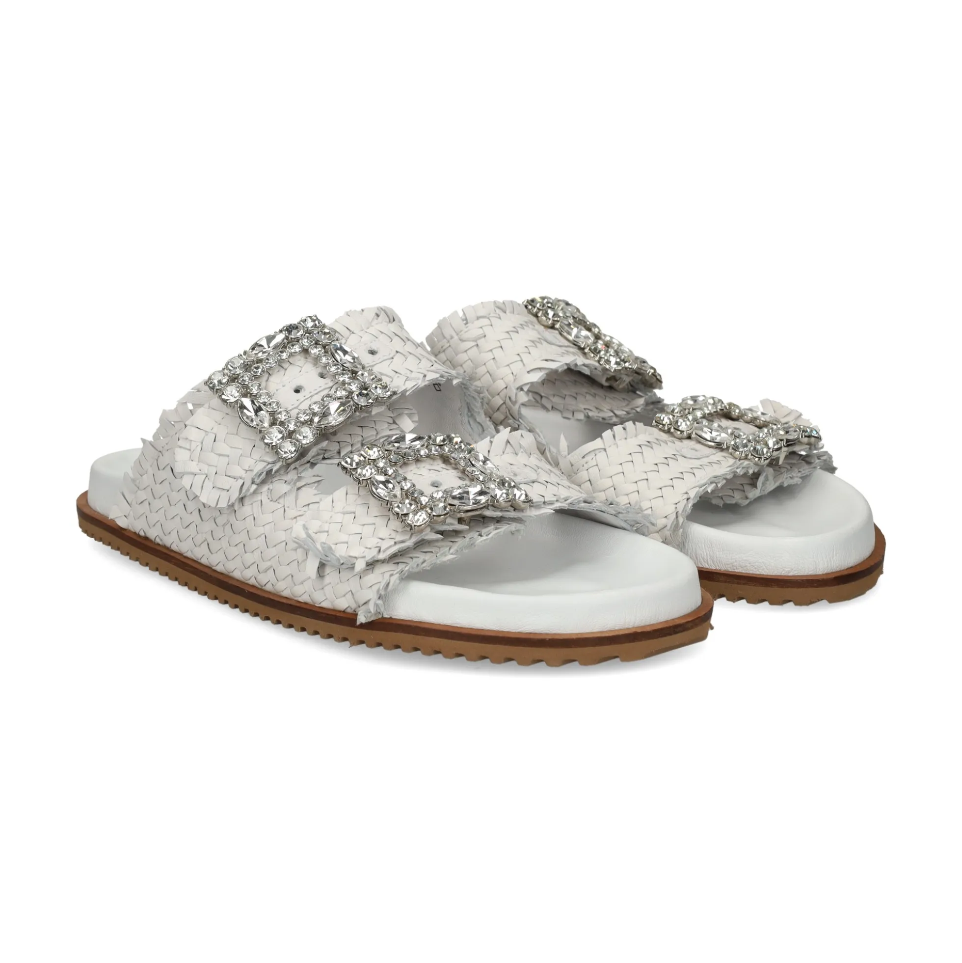 BEFREE Sandalias planas de Mujer VICKY-271 BLANCO