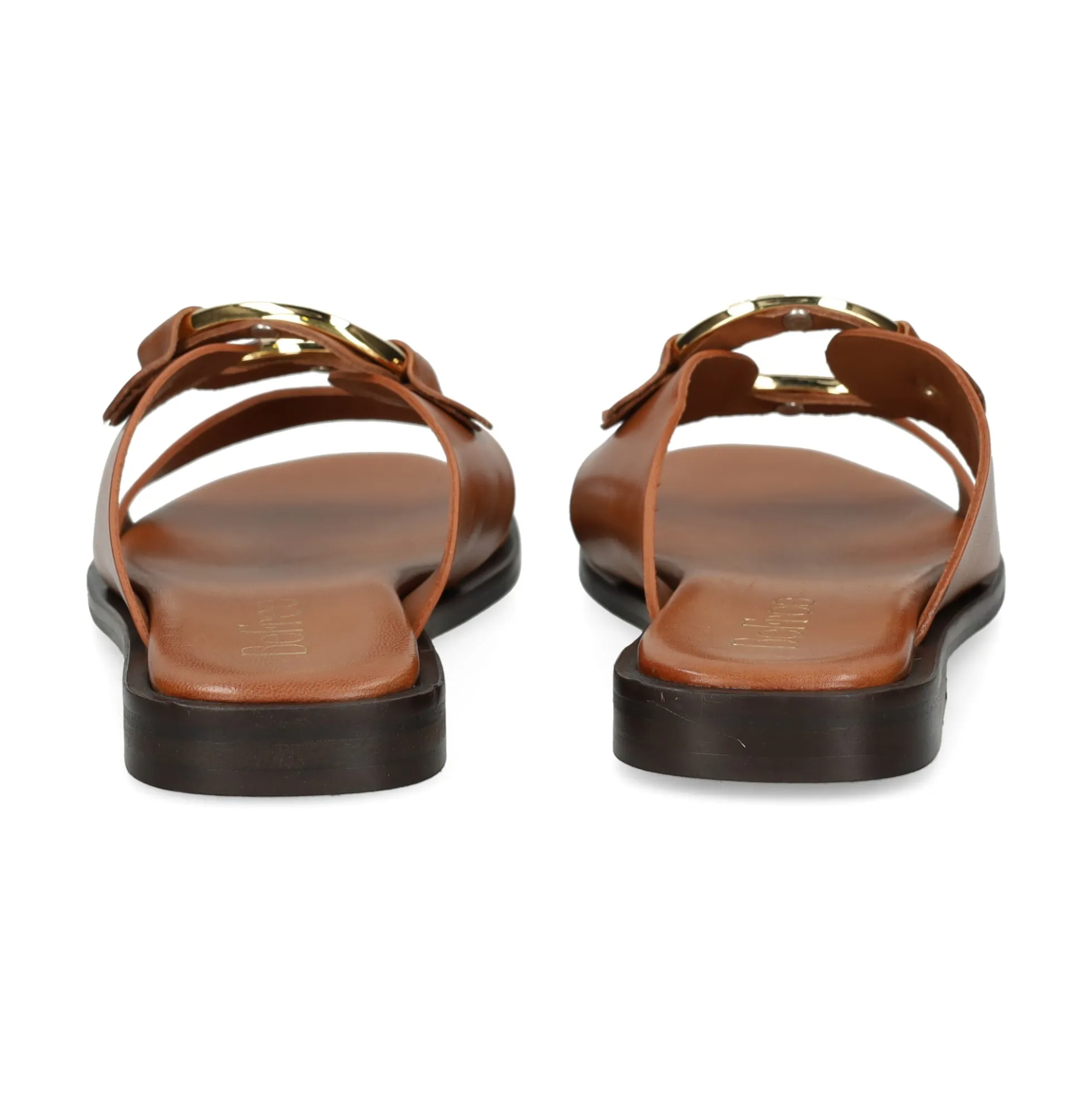 BEFREE Sandalias planas de Mujer NICE-110 CAMEL
