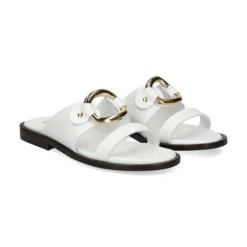 BEFREE Sandalias planas de Mujer NICE-110 BLANCO