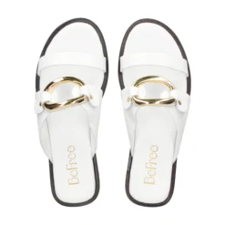 BEFREE Sandalias planas de Mujer NICE-110 BLANCO
