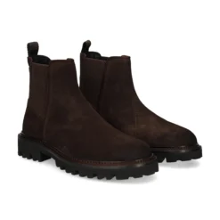 BOSS Botines de Hombre Julyo_Cheb_sde 202 Dark Brown