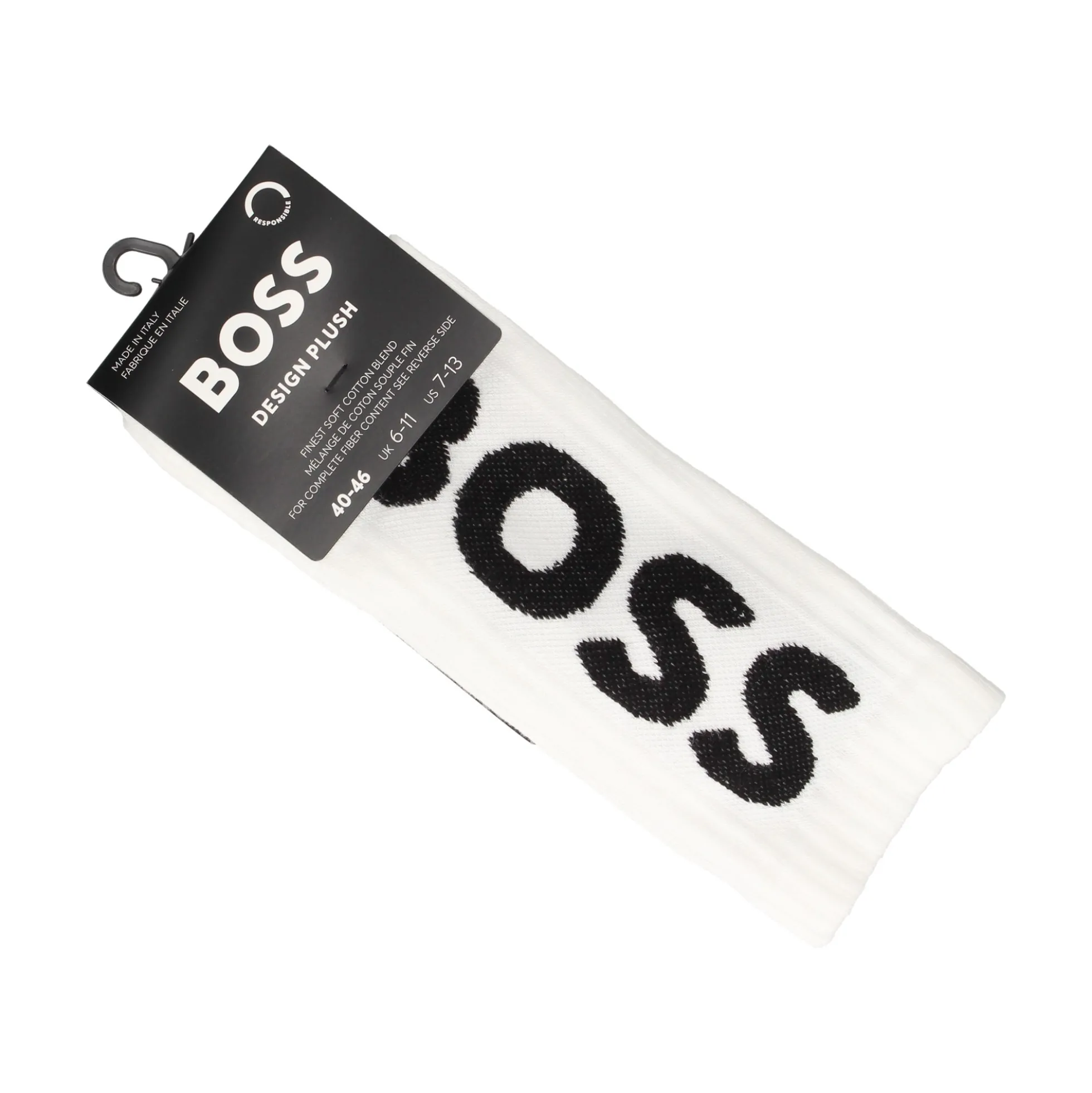 BOSS Calcetines QS Rib Logo CC 100 BLANCO