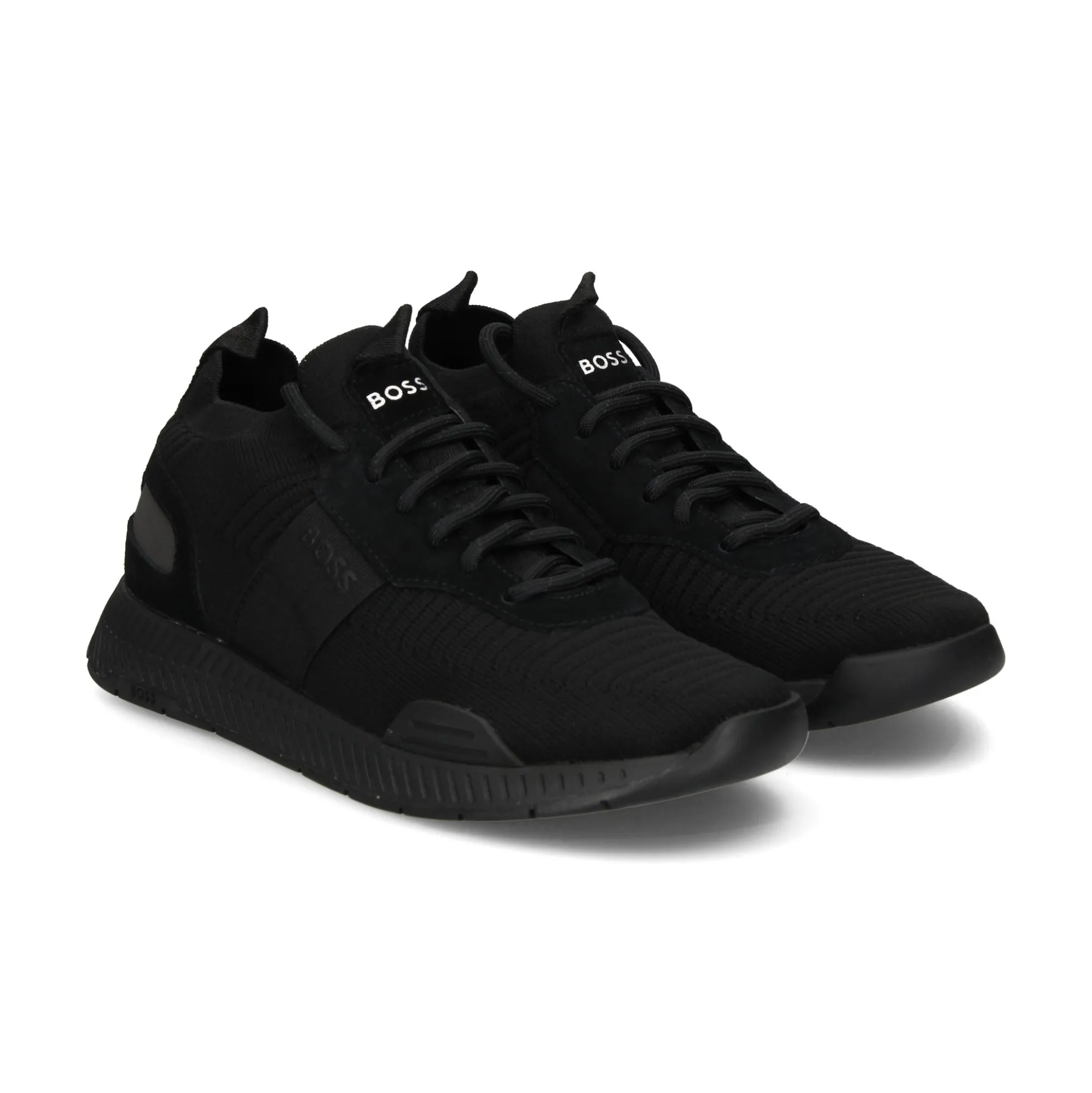 BOSS Zapatillas de Hombre Titanium_Runn_knstA 001 NEGRO