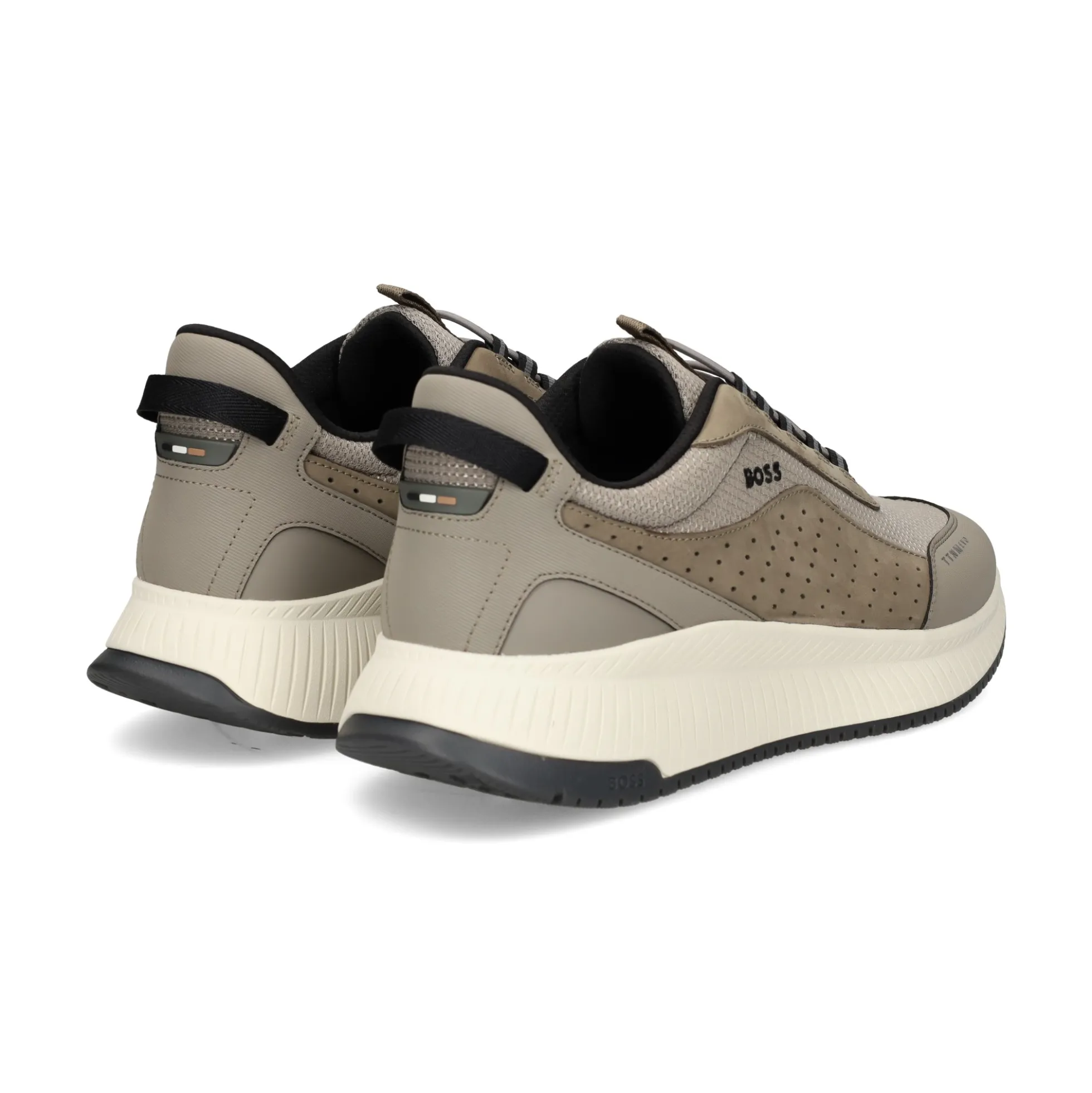 BOSS Zapatillas de Hombre TTNM EVO_Runn_menutp 259 Dark Beige