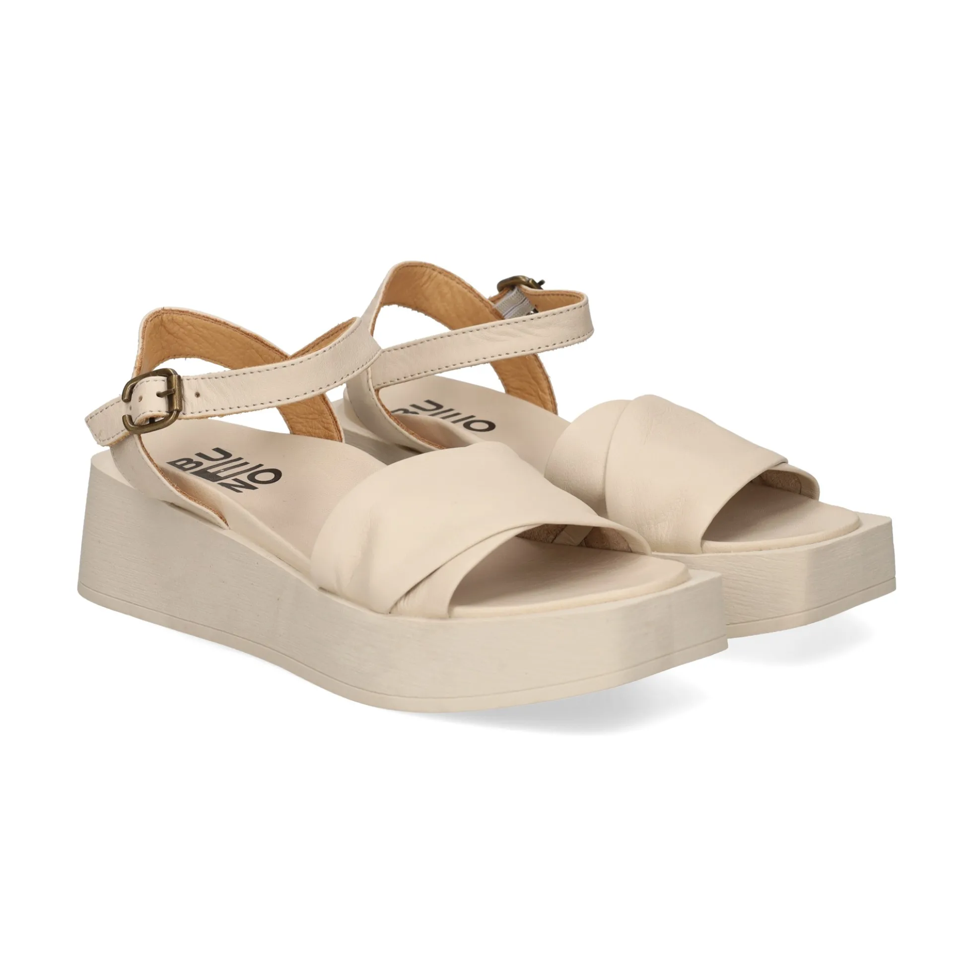 BUENO Sandalias con plataforma de Mujer WY5909 KREM