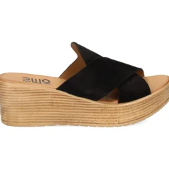BUENO Sandalias con plataforma de Mujer WA4703 NEGRO