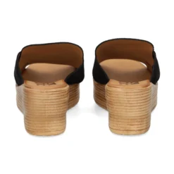 BUENO Sandalias con plataforma de Mujer WA4703 NEGRO