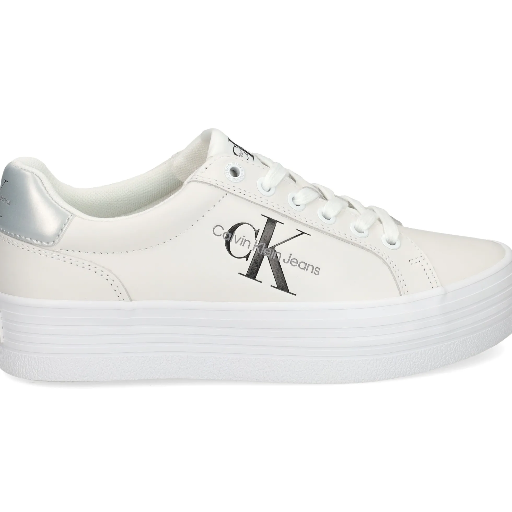 CALVIN KLEIN Zapatillas de Mujer YW0YW01474 0K9 WHITE/SILVE