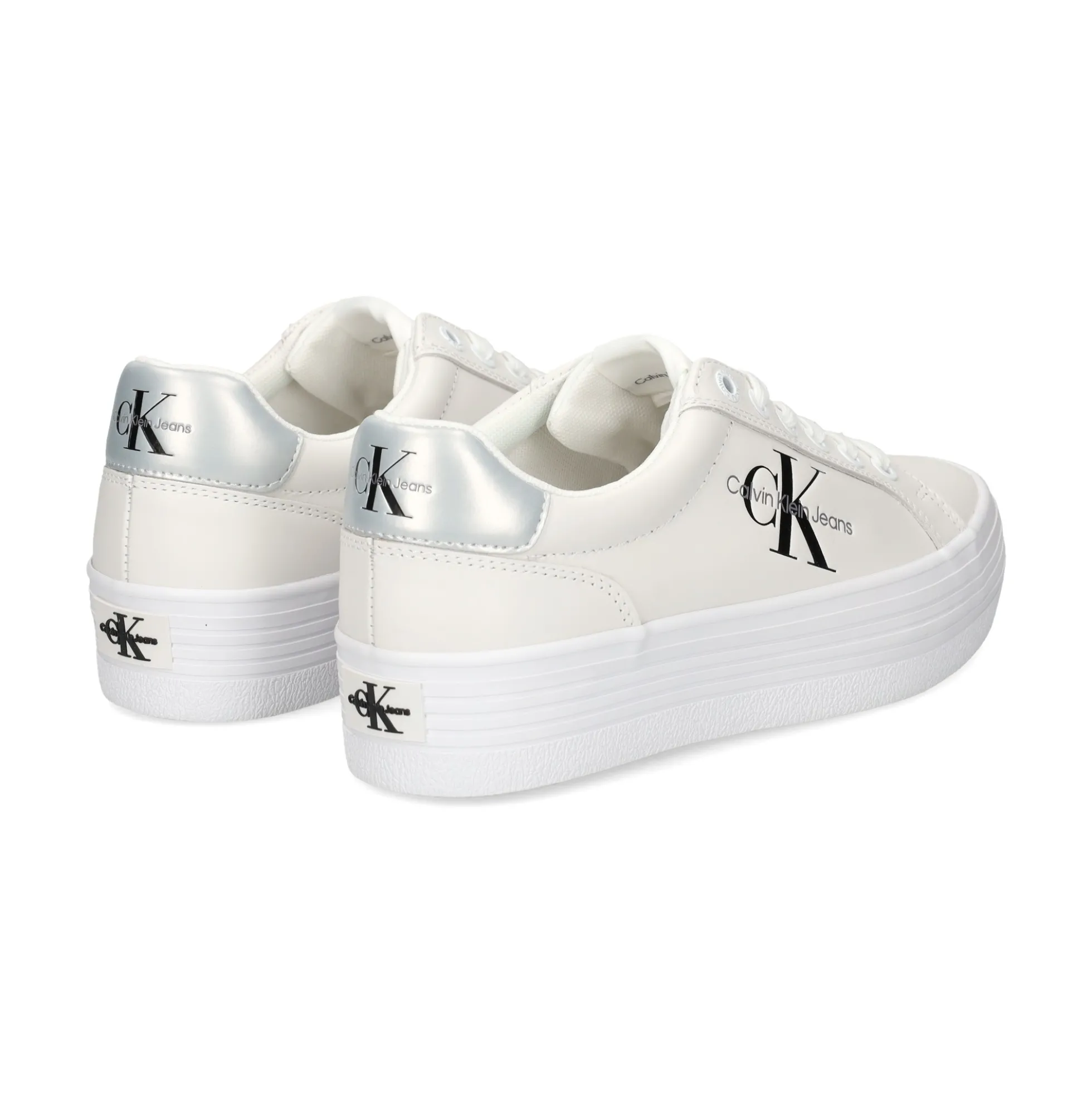 CALVIN KLEIN Zapatillas de Mujer YW0YW01474 0K9 WHITE/SILVE