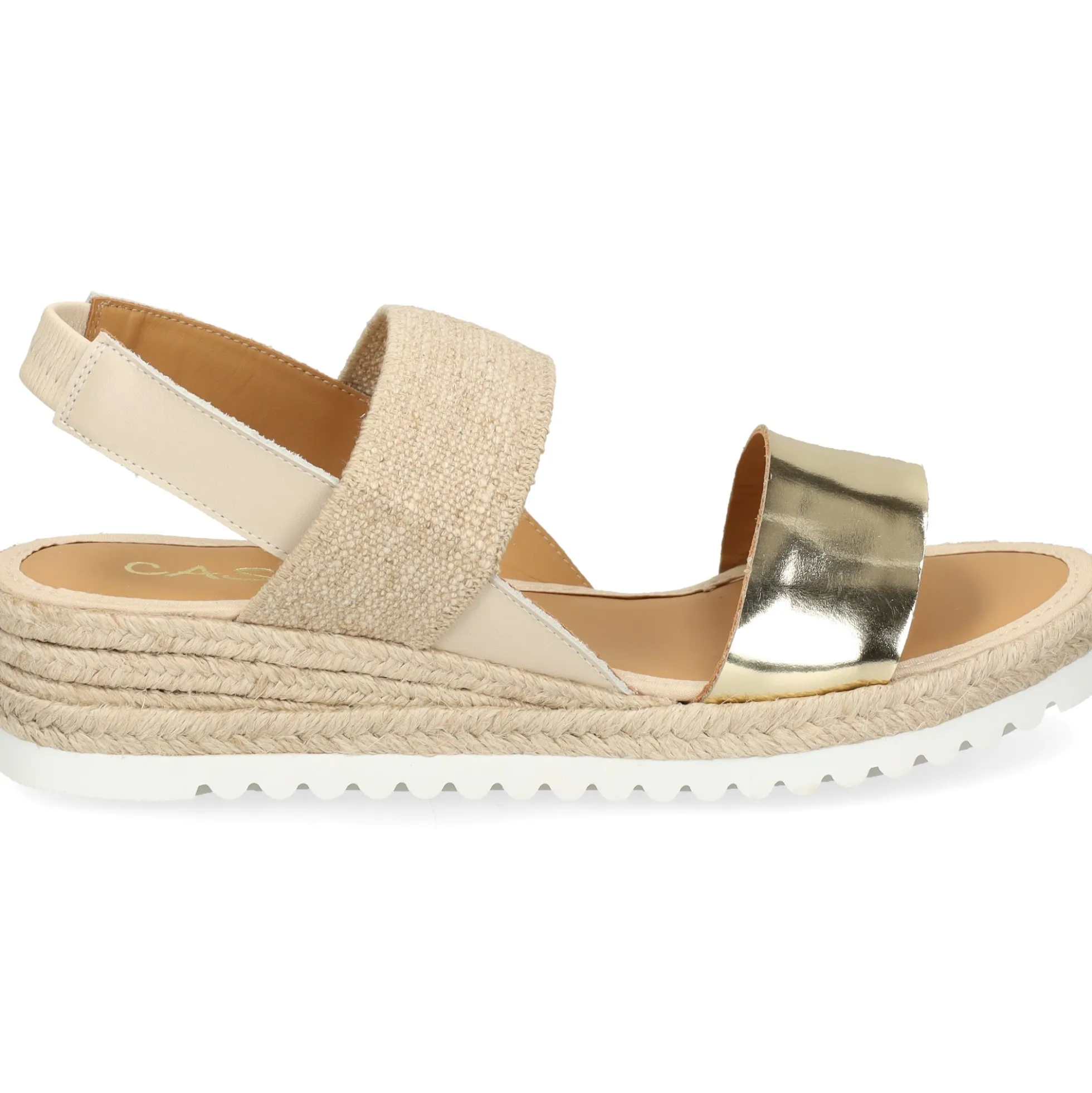 CASTELLER Sandalias cuña de Mujer 52-155-ANYELACA OSTRA+NATURAL