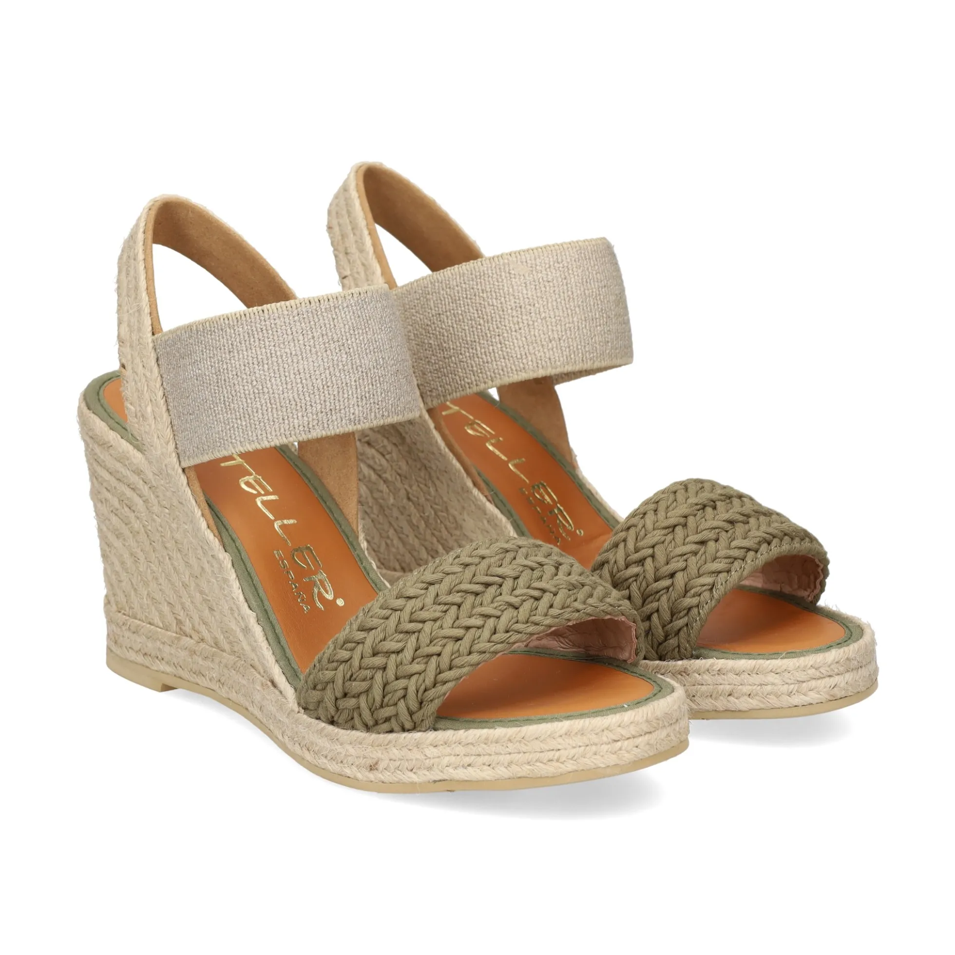 CASTELLER Sandalias cuña de Mujer 39-21-603 KAKI