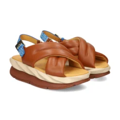 4CCCCEES Sandalias con plataforma de Mujer MELLOW MOA MARRON