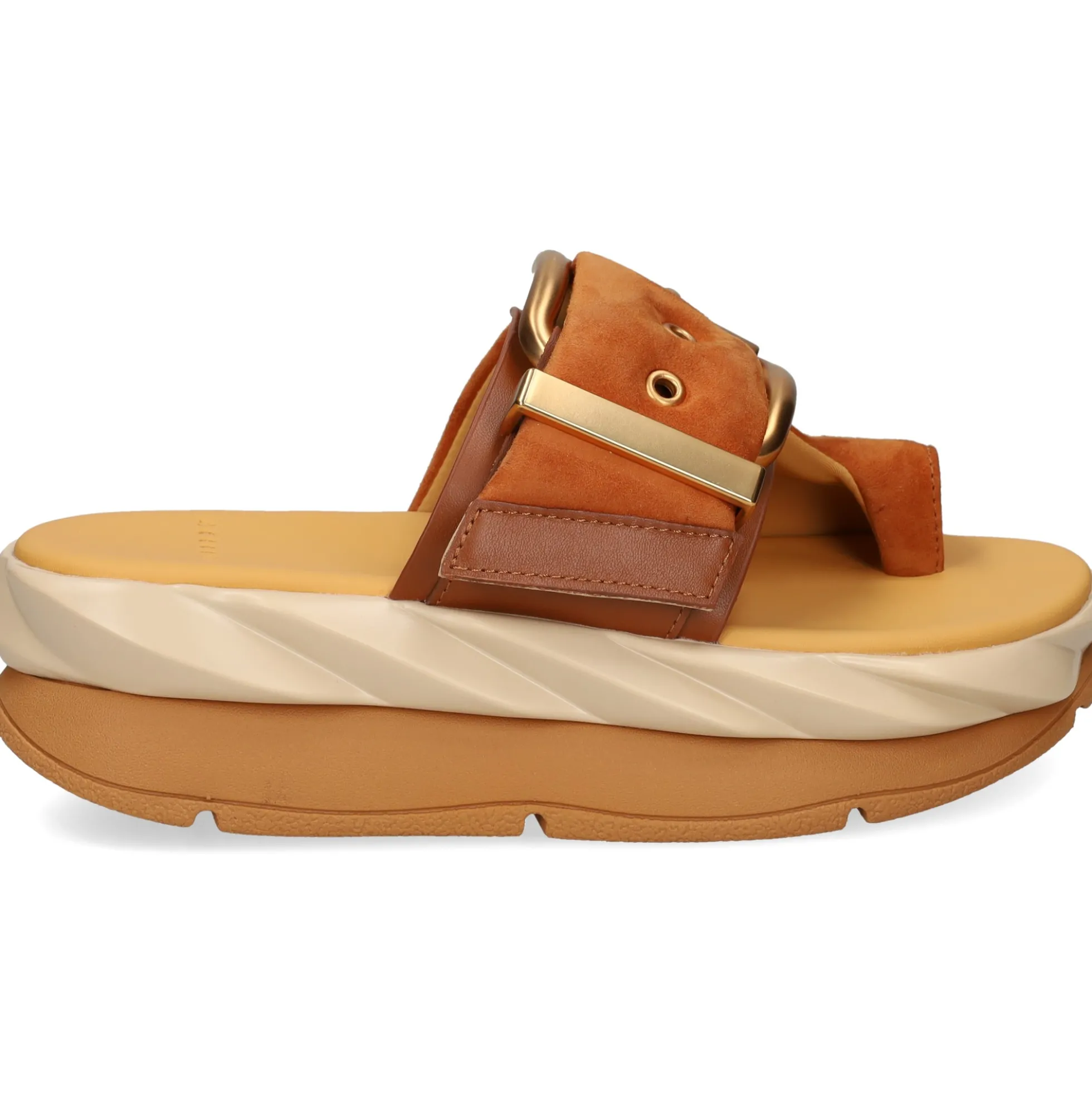 4CCCCEES Sandalias con plataforma de Mujer MELLOW GLOW SOFT BROWN