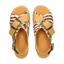4CCCCEES Sandalias con plataforma de Mujer PLIA JUNO ZEBRA MIX