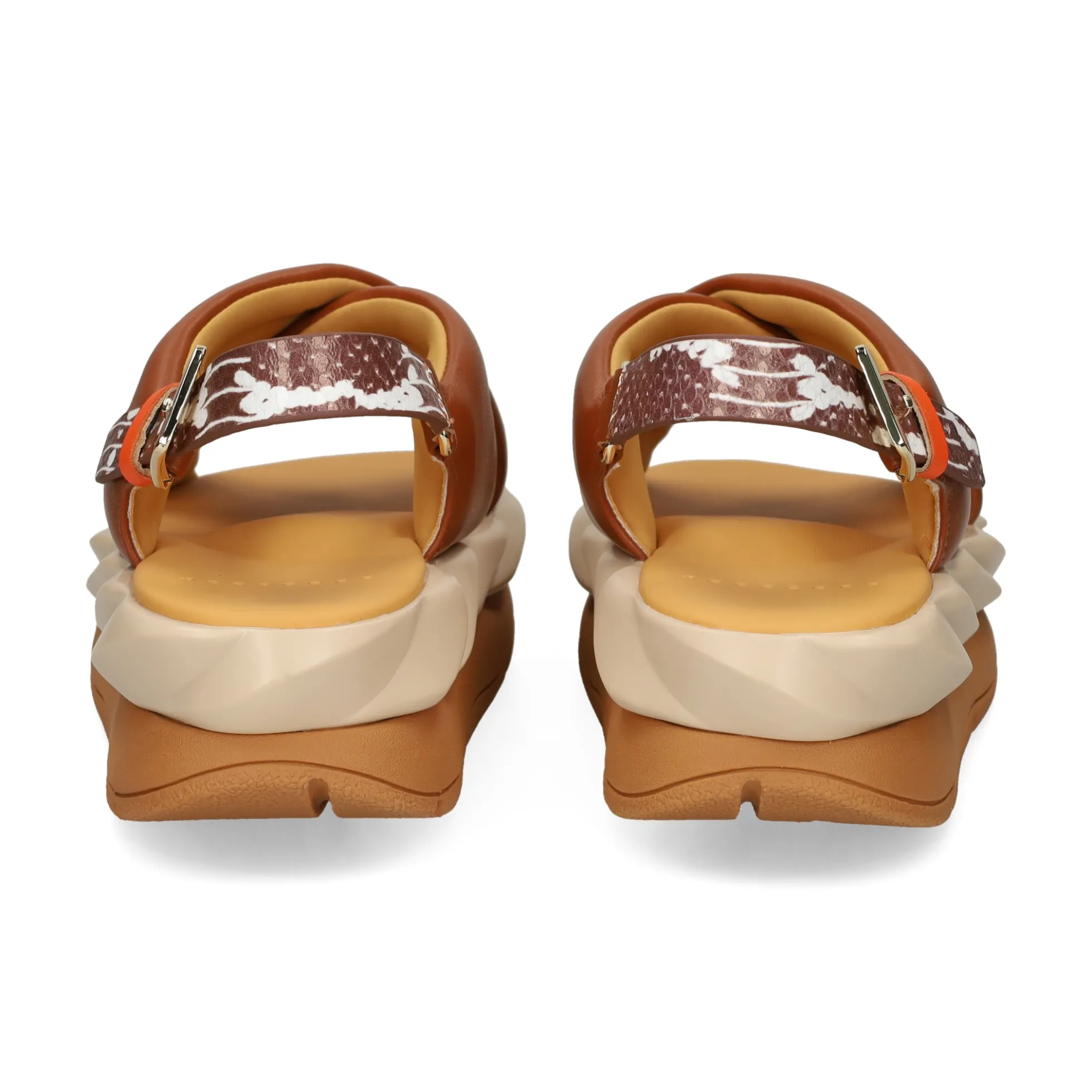 4CCCCEES Sandalias con plataforma de Mujer MELLOW MANA MARRON