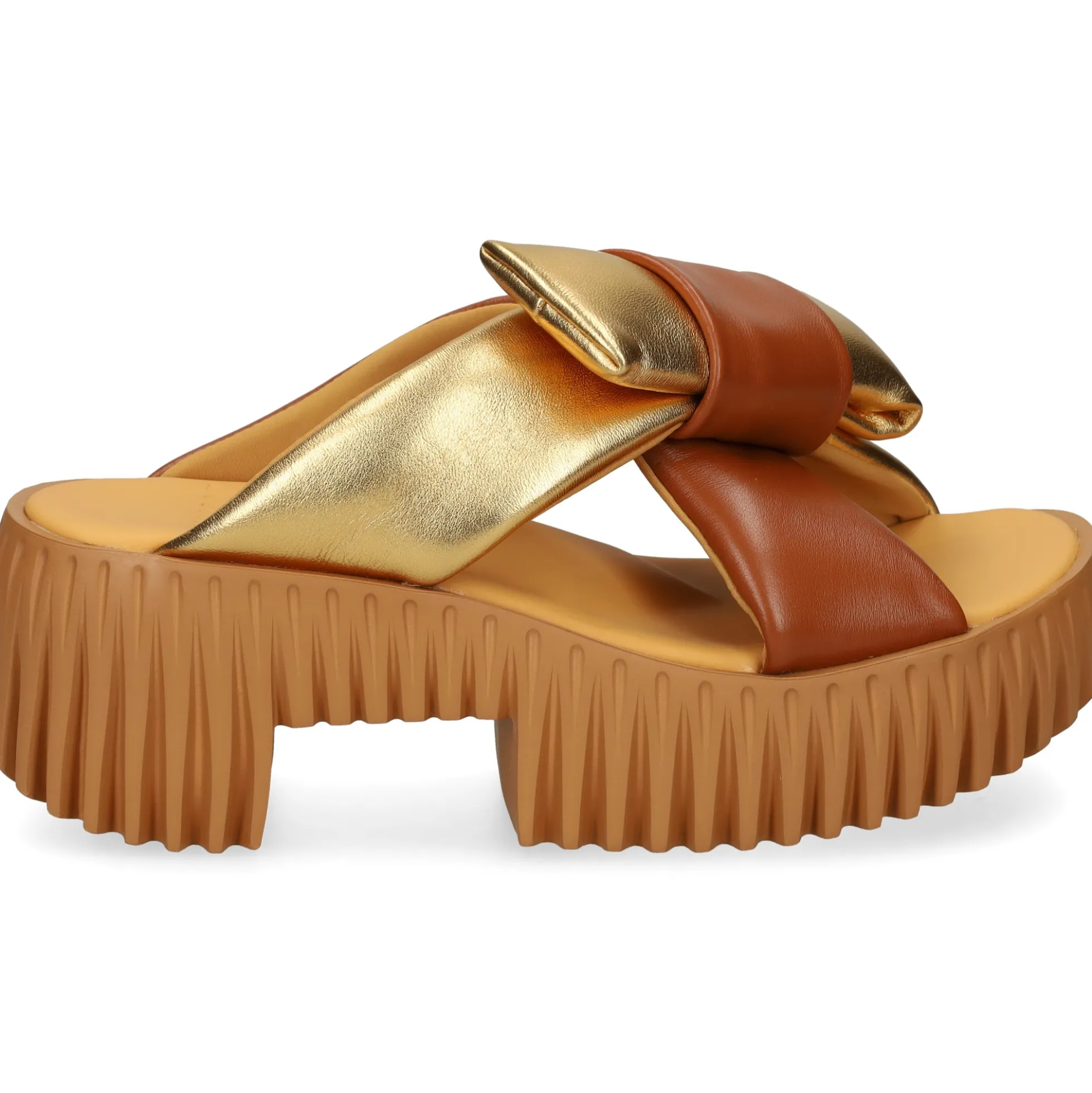 4CCCCEES Sandalias con plataforma de Mujer PLIA BOW ORO