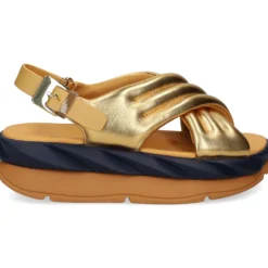 4CCCCEES Sandalias con plataforma de Mujer MELLOW MANA ORO