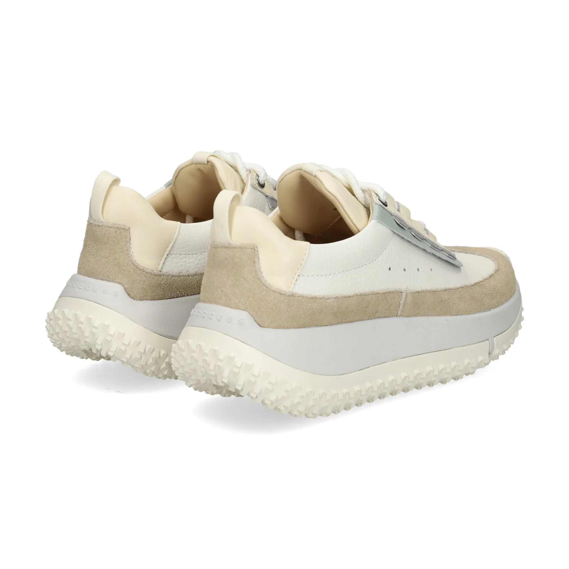 4CCCCEES Zapatillas de Mujer KAPOK PINTO BLANCO