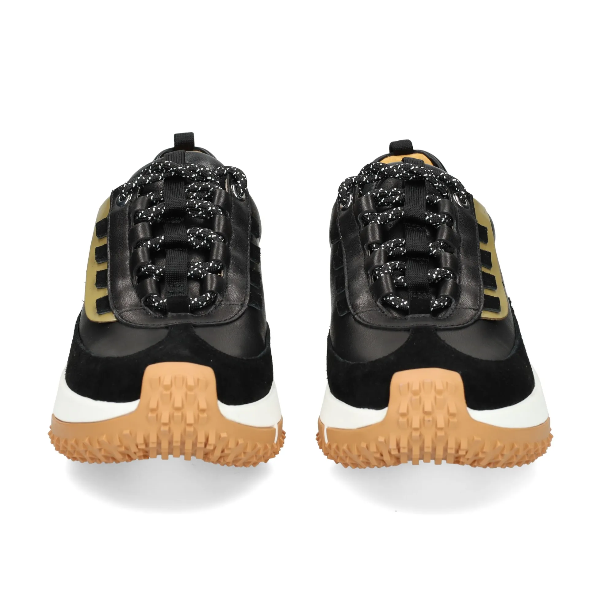 4CCCCEES Zapatillas de Mujer KAPOK PINTO NEGRO