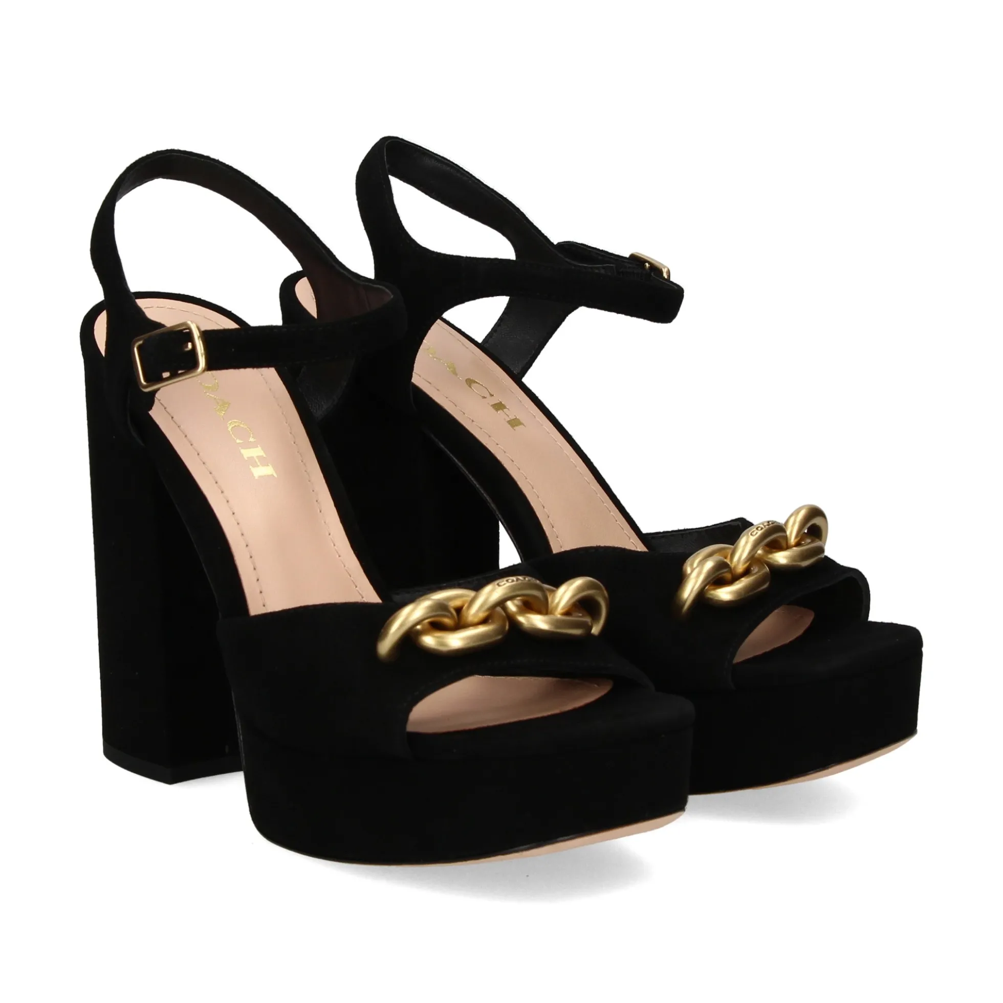 COACH Sandalias con plataforma de Mujer CK007 NEGRO
