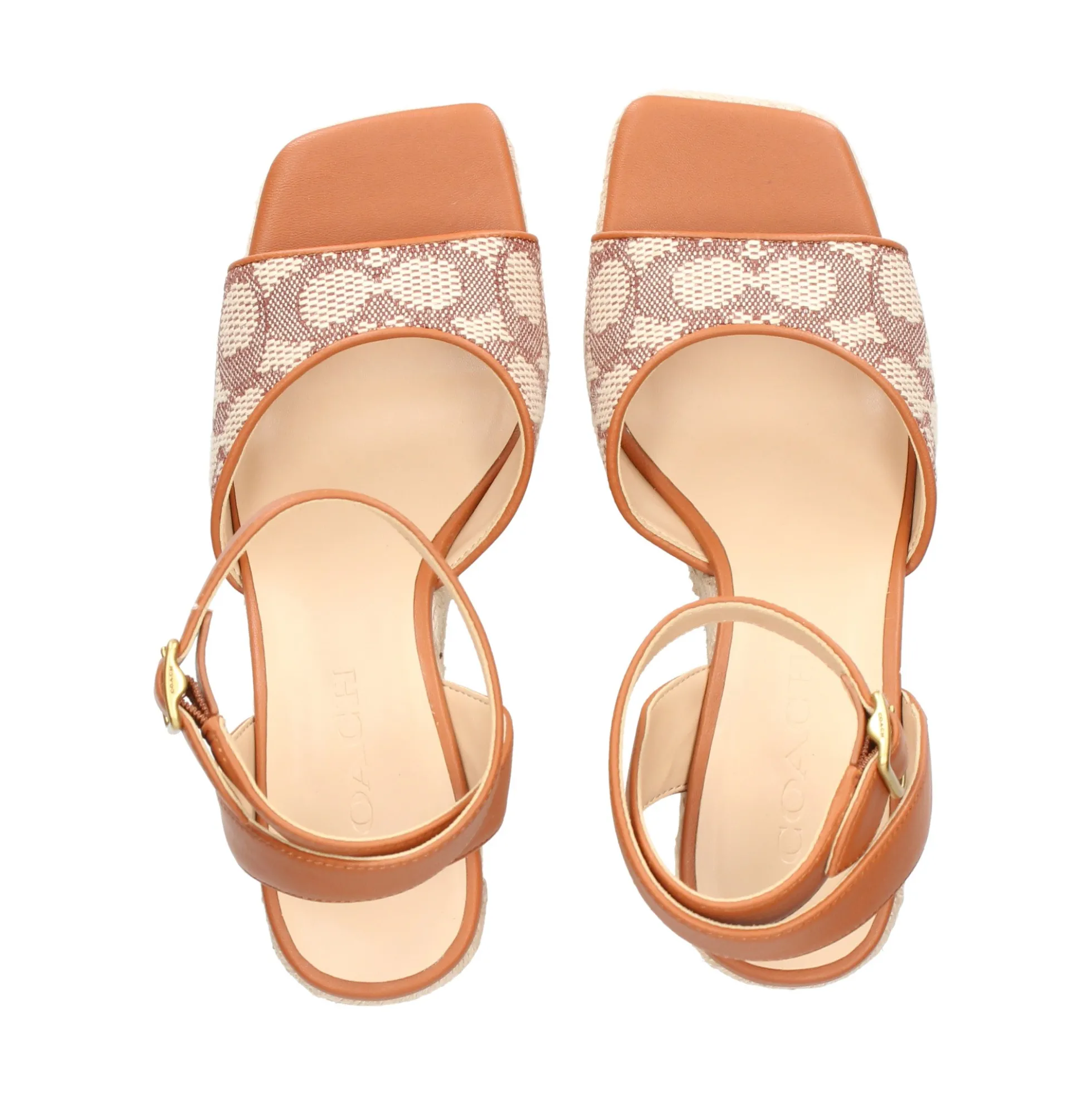 COACH Sandalias cuña de Mujer CAS80 cocoa/burnished