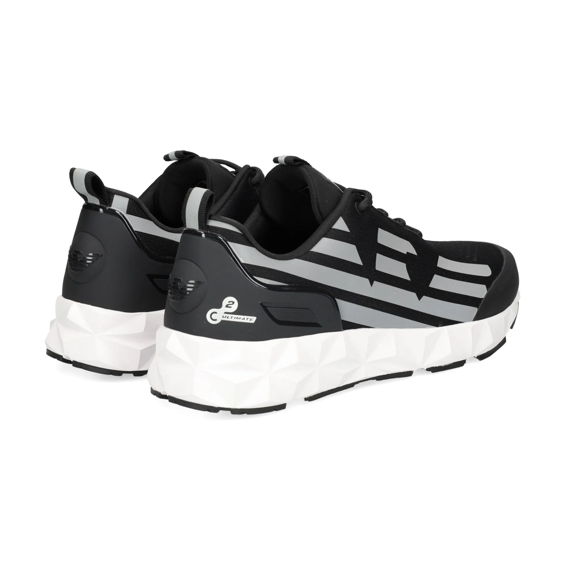 EA7 Zapatillas de Hombre X8X033 N629 BLACK+SILV